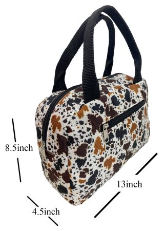 Showman Cow Print Nylon Mini Tote #4